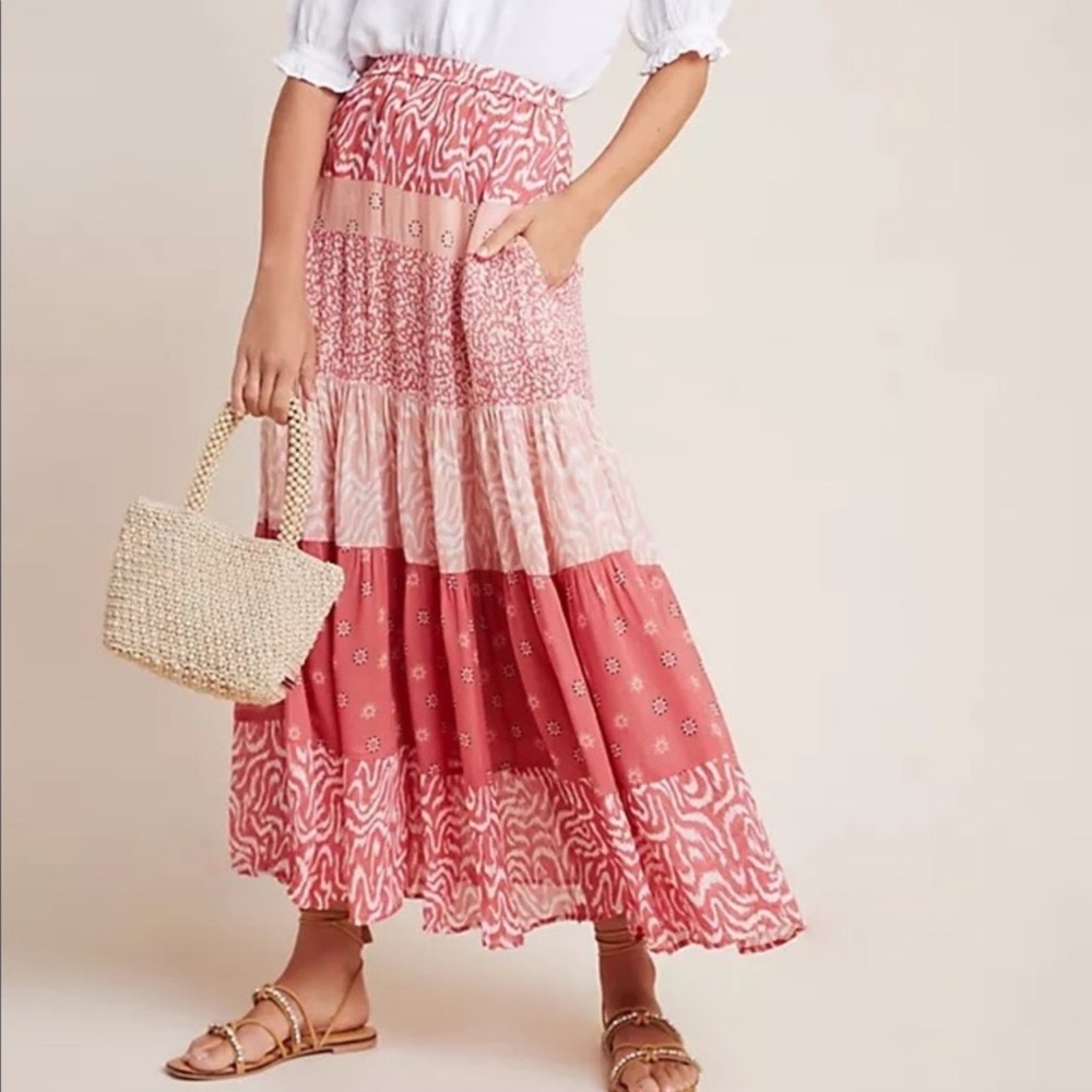 Anthropologie/ Dolan Freja Tiered Maxi Skirt